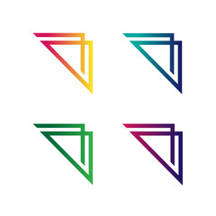 Letter A Logo Set Vector Design