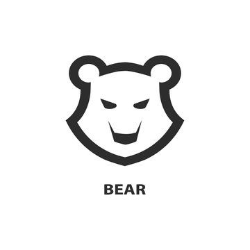 Bear head icon. Template for your project