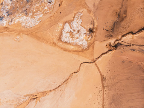 View of small erupting volcanoes