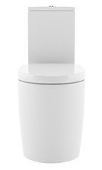 modern standing toilet bowl isolated on white background