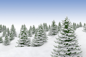 Fototapeta premium Winter wonderland landscape 