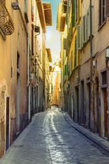 Obraz premium Cozy narrow street in Florence. Tuscany, Italy
