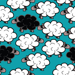 Vector sheep pattern