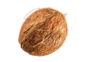 Coconut, whole nut, isolate on white background