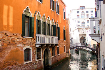 architecture canal gondola  Italy Venezia