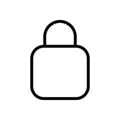 Simple lock icon. Linear symbol, thin outline