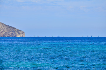 Playa de Altea con mar en España, Alicante