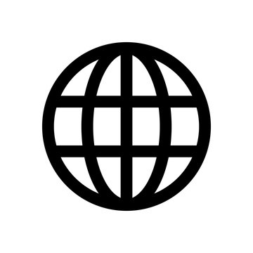 Simple globe icon. Linear