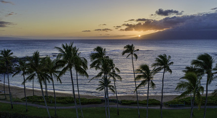 Kapalua Bay at Sunset. Kapalua bay is a stunning bay in Maui, Hawaii.