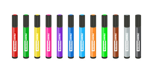 Vector set of markers.