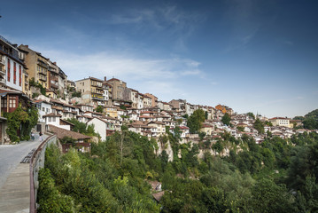 Fototapeta na wymiar houses in old town of veliko tarnovo bulgaria