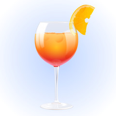 Summer cocktail vector illustration
