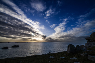 Coucher de soleil en mer d’Iroise
