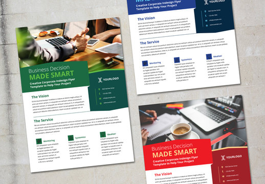Business Flyer with Geometric Elements