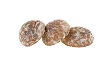 biscuits in glaze isolated on white background