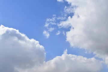 The form of white shapes from the clouds.