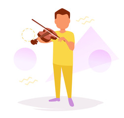 Man playing the violin Vector.