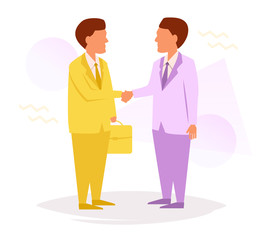 Fototapeta premium Businessmen shake hands