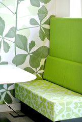 green armchairs