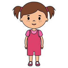 little girl daughter character vector illustration design