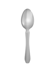 A metal spoon isolated on white background. Vector illustration.