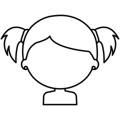 little girl daughter shirtless character vector illustration design