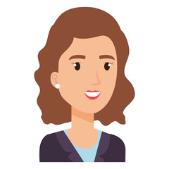 businesswoman avatar character icon vector illustration design
