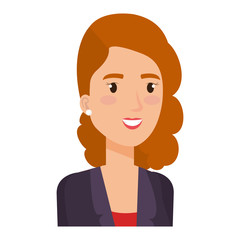 businesswoman avatar character icon vector illustration design