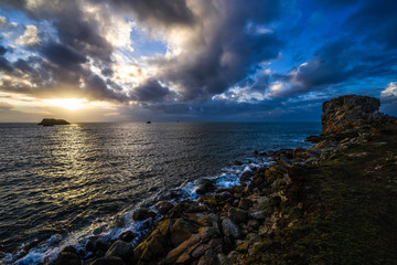 Coucher de soleil en mer d’Iroise