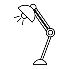 office desk lamp icon vector illustration design