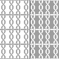 Fototapeta na wymiar Gray and white geometric set of seamless patterns