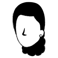 beautiful woman head avatar character vector illustration design