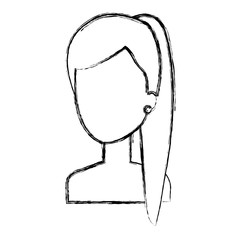 beautiful and young woman shirtless character vector illustration design