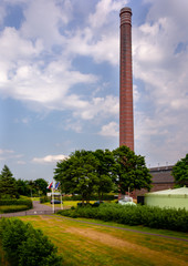 The ir D.F. Wouda pumping station in Tacozijl, Friesland, The Netherlands.