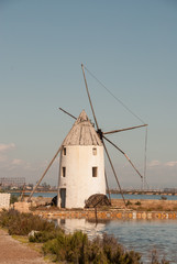 Fototapeta na wymiar Mill in the Mar Menor of Murcia. Spain