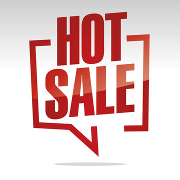 Hot sale in brackets white red isolated sticker icon