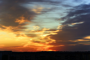 beautiful colorful sunset