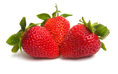 ripe strawberry isolated