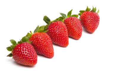ripe strawberry isolated