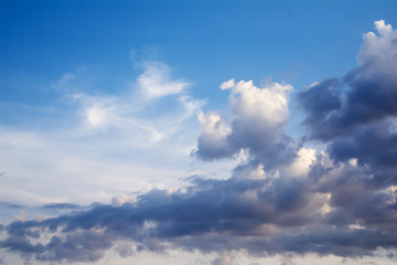 Naklejka na ściany i meble sky with clouds in the evening