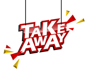 red and yellow tag take away