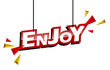 red and yellow tag enjoy