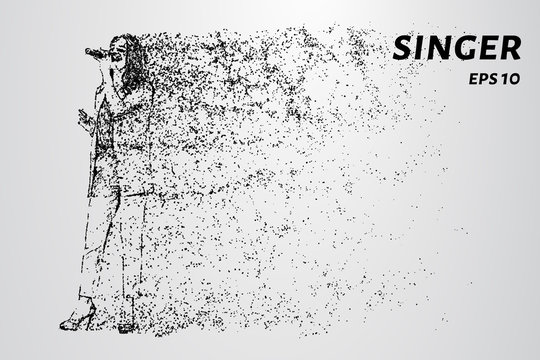 Particle singer. The singer consists of circles and dots.