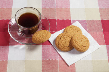 Coffee and oatmeal cookies