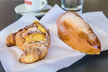 Morning brioches in Italy