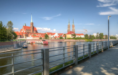 Cathedral Island oldest historical part of Wroclaw, Poland.