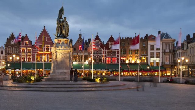 Belgium, Flanders, Brugges, Time lapse, UNESCO world heritage site and a very popular tourist destination