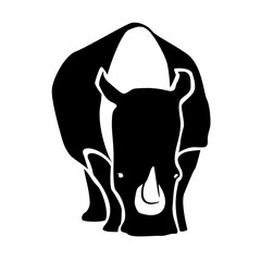 Vector schematic representation of a Rhino