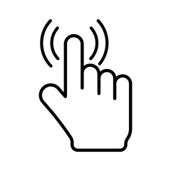 Hand click icon. Vector illustration