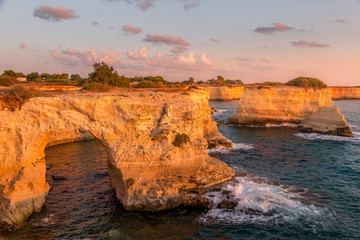 Italy, Santo Andrea cliffs in Puglia